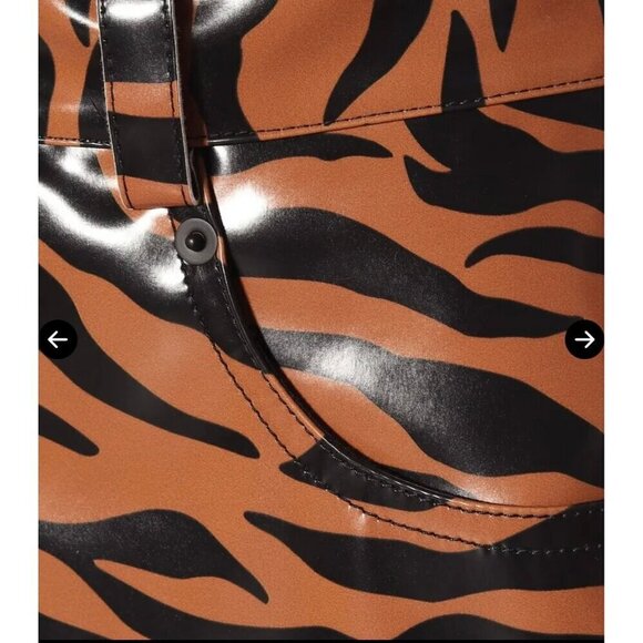 Kwaidan Editions Tiger Print Vinyl straight leg high rise pants 36 - Picture 4 of 9